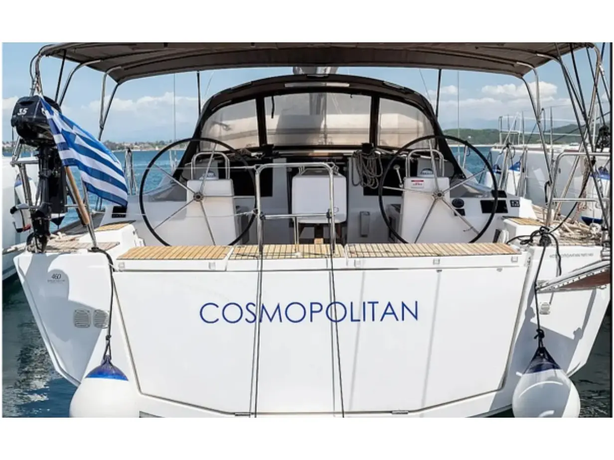 Cosmopolitan - ( The boat is located in the Port of Sivota, Lefkada ) , Dufour 460 Grand Large