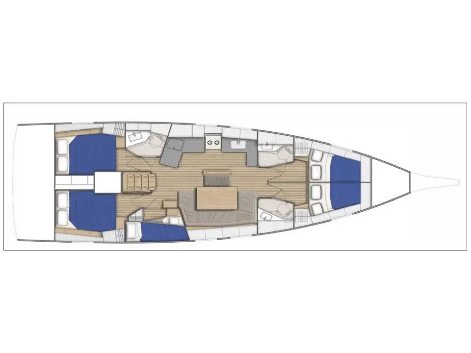 Oceanis 46.1 Classic, Plan image