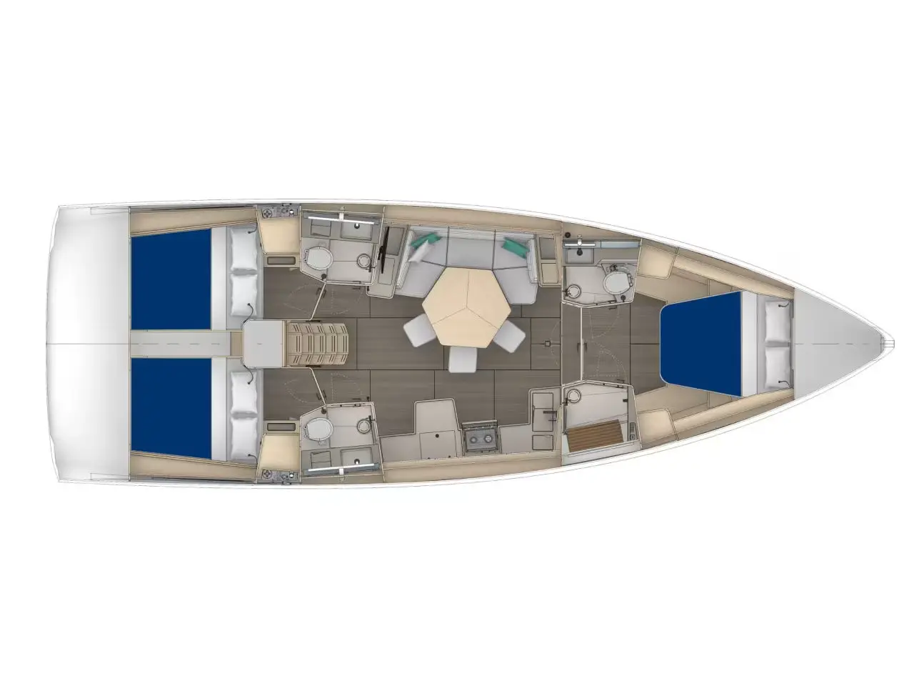 Sunsail 44.3 Premium Plus, Plan image