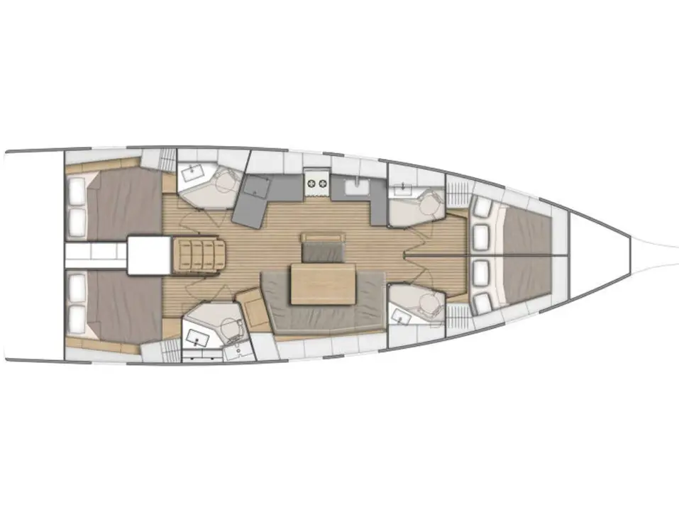 Sunsail 46.4 Classic, Plan image