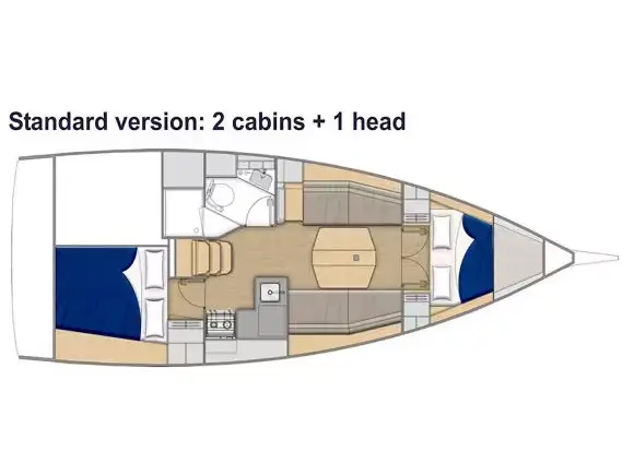 Sunsail 34- 2/1 Classic, Plan image