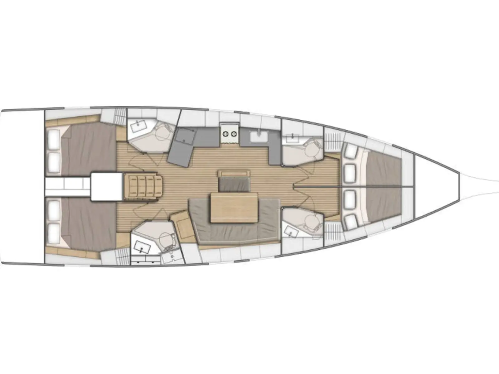 Sunsail 46.4 Classic, Plan image