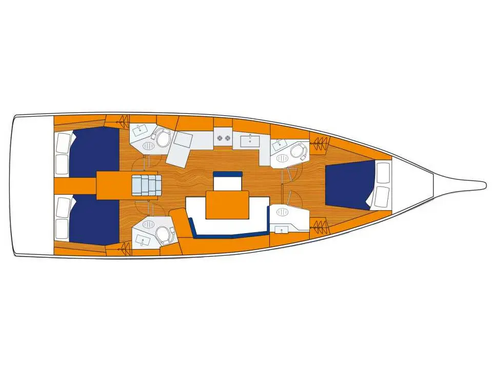 Oceanis 461/3/3 Classic, Plan image
