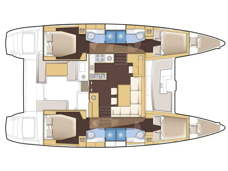 AEROPI  |⛵ VIP, Skippered Only, Watermaker, Generator, AC, BBQ, Plan image