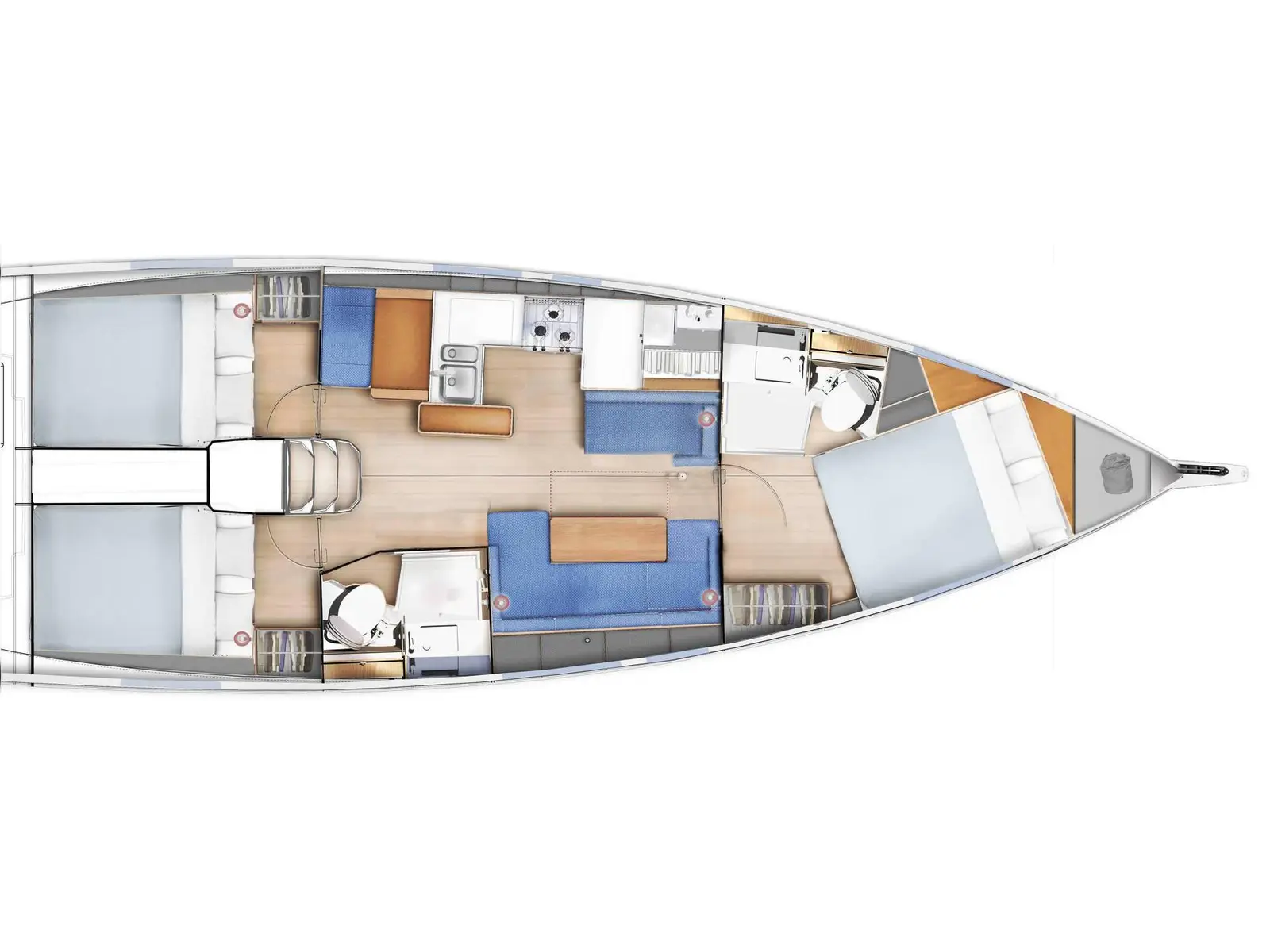 Sunsail 410 Classic, Plan image
