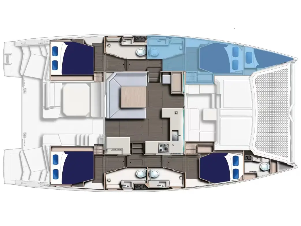 Moorings 4500L crewed Crewed, Plan image