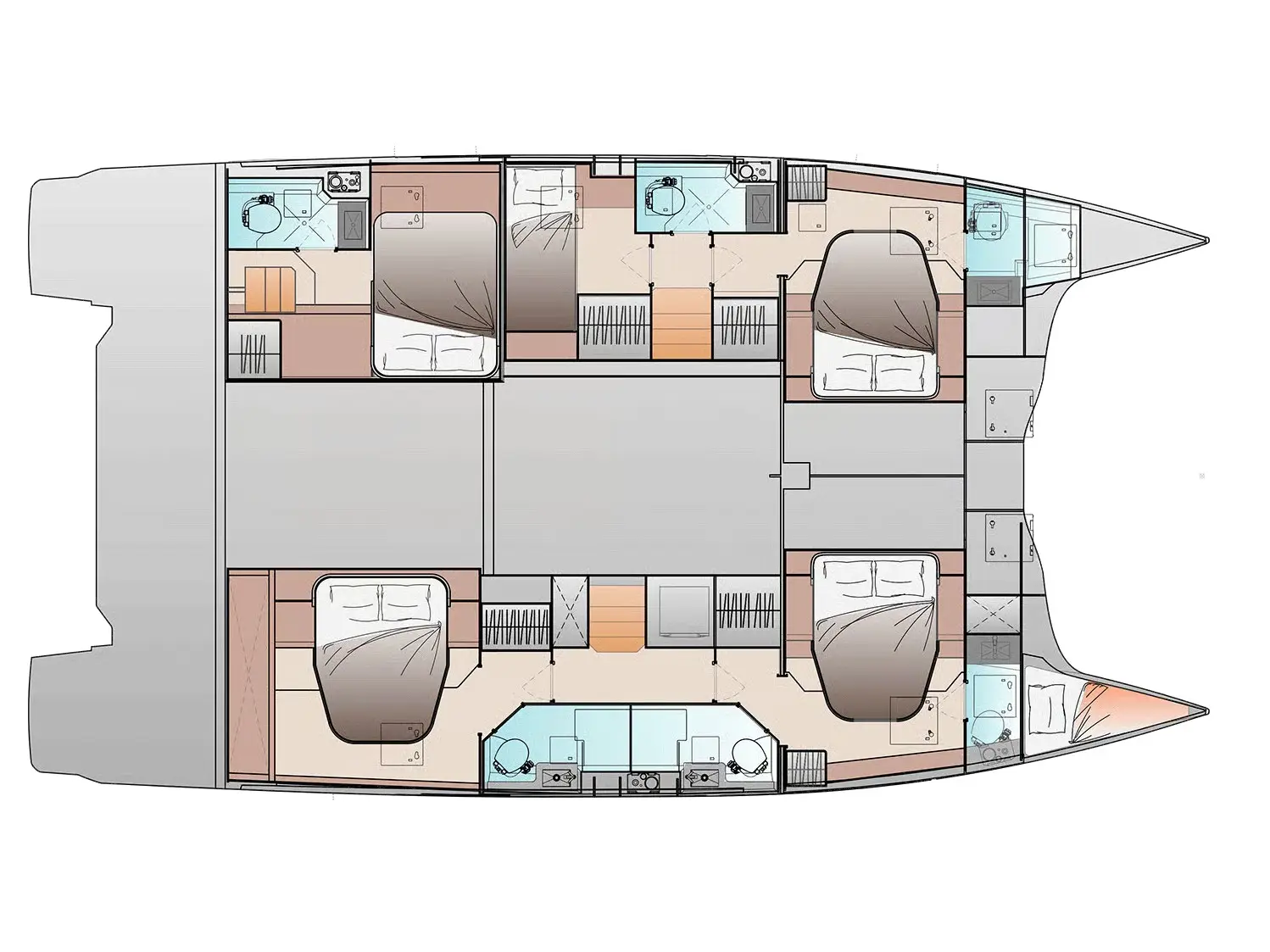 Fountain pajot 48, Plan image