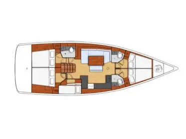Oceanis 48, Plan image