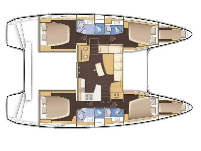 Nina (A/C, Gen 10KWA, watermaker, electric winch), Plan image
