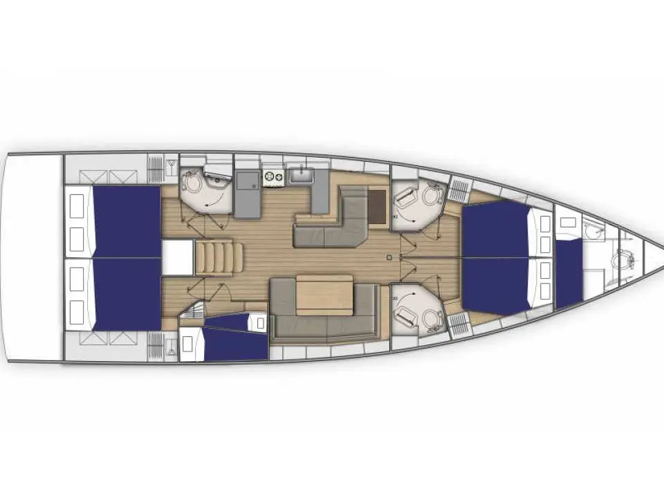 Sunsail 52.4 Classic, Plan image