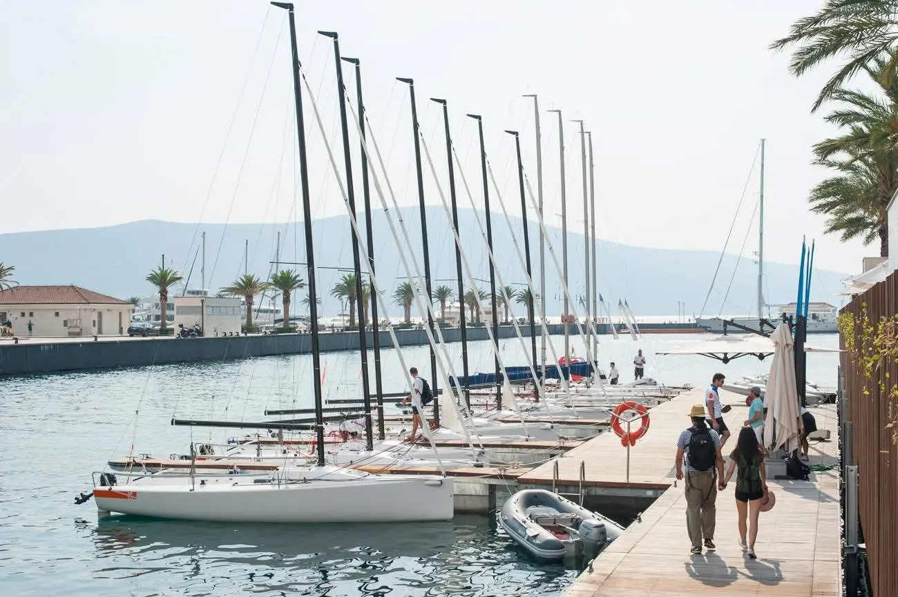 Montenegro J70 Racing fleet, 9 boats in Porto Montenegro, Main image