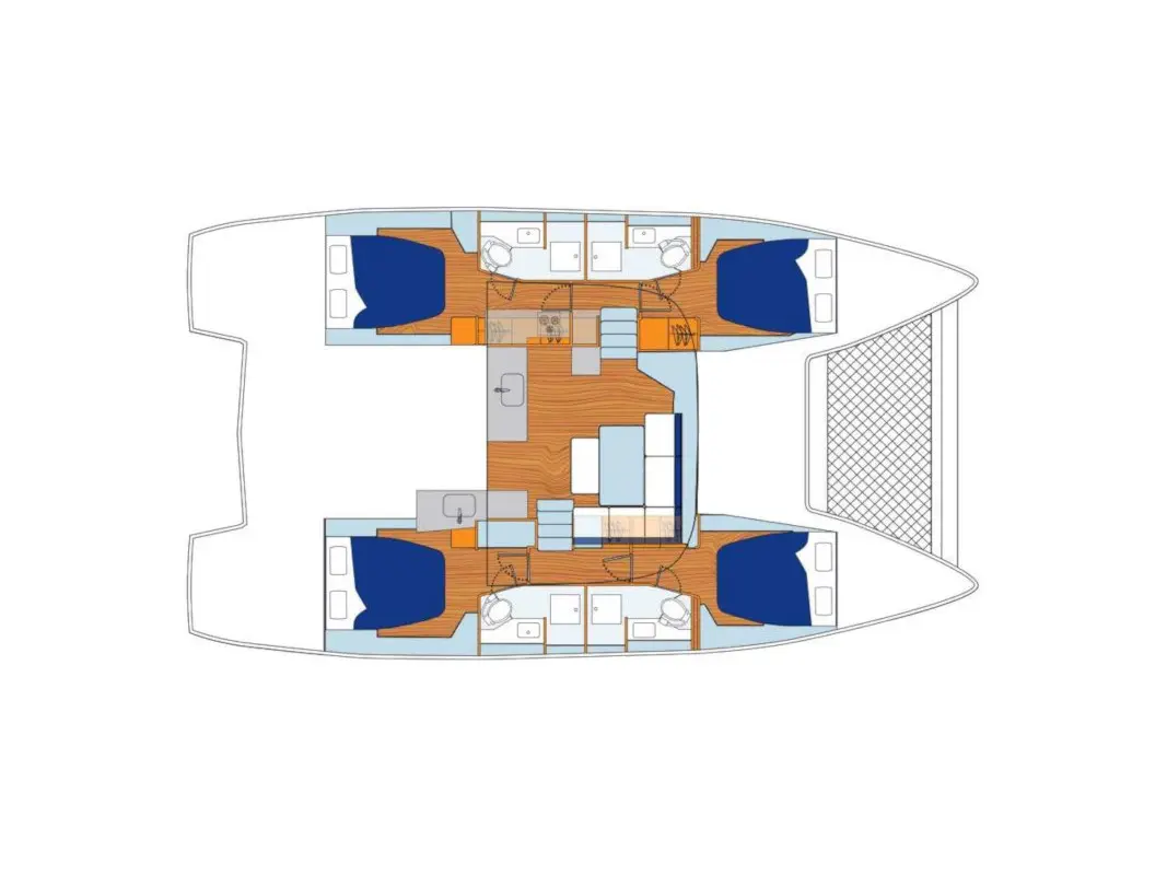 Sunsail 46 Cat Classic, Plan image
