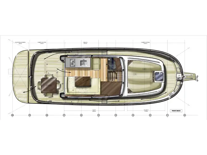Menorquin 34 HT, Plan image
