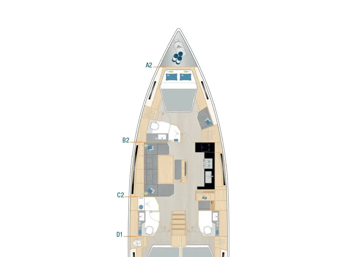 Orsasei - Owner version, A/C, Water maker, Solar Panel, Plan image