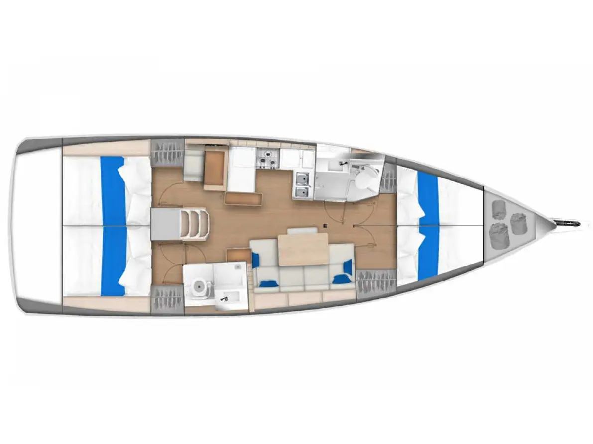 Sunsail 44 SO Classic, Plan image