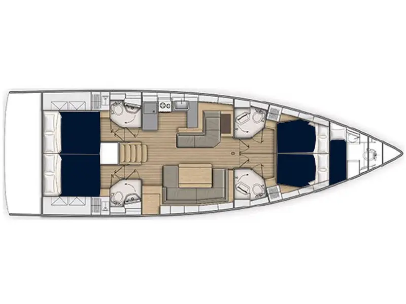 Sunsail 52.4 Classic, Plan image