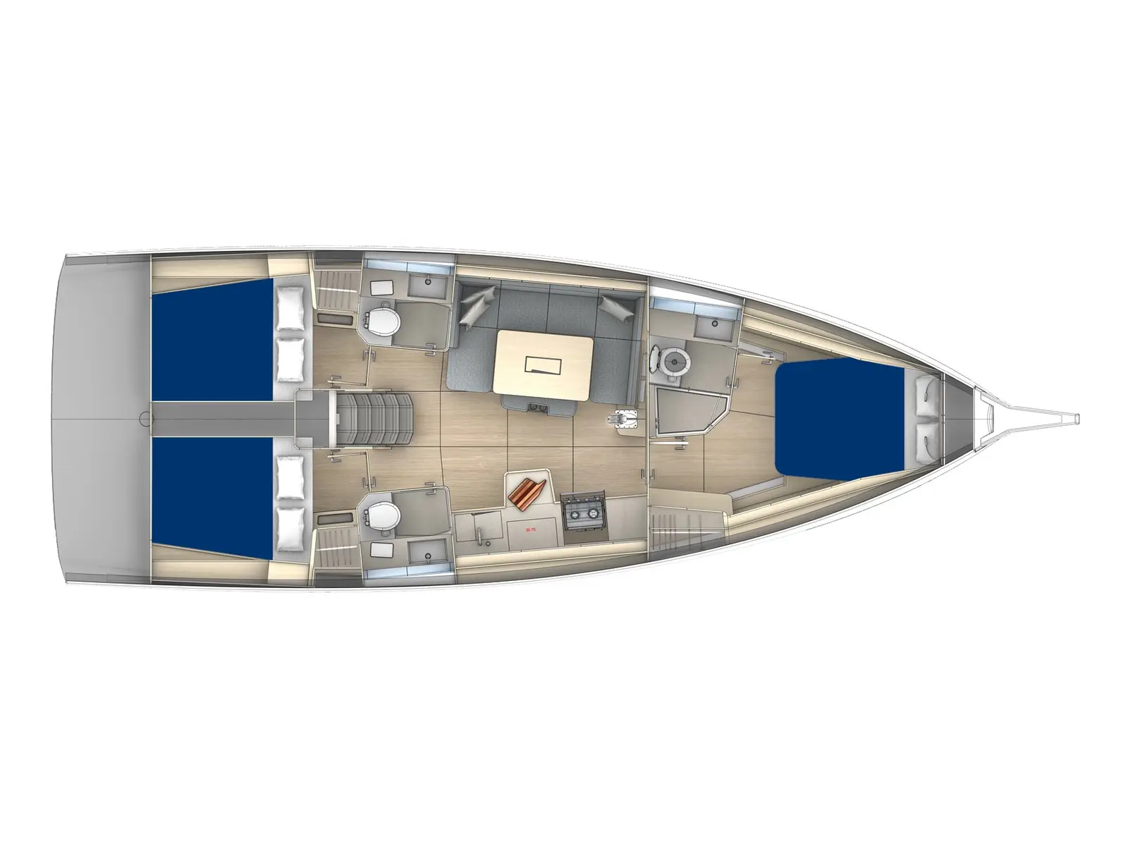Sunsail 41.3 Premium Plus, Plan image
