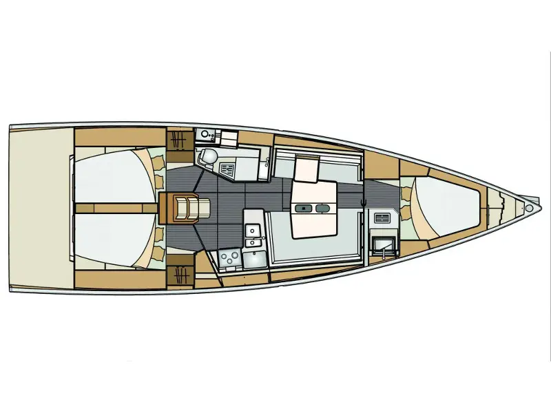 LINA 2020 (new sails 2024., air condition), Plan image