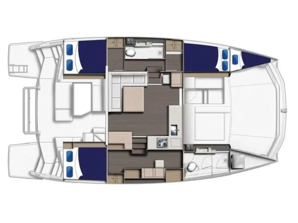 LEOPARD 43 PAULINE POWERCAT , Plan image