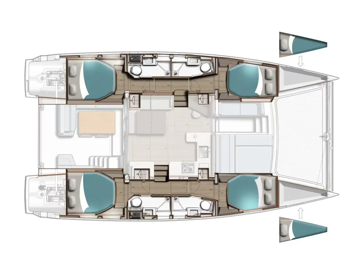 Sunsail 434-4 Premium Plus, Plan image